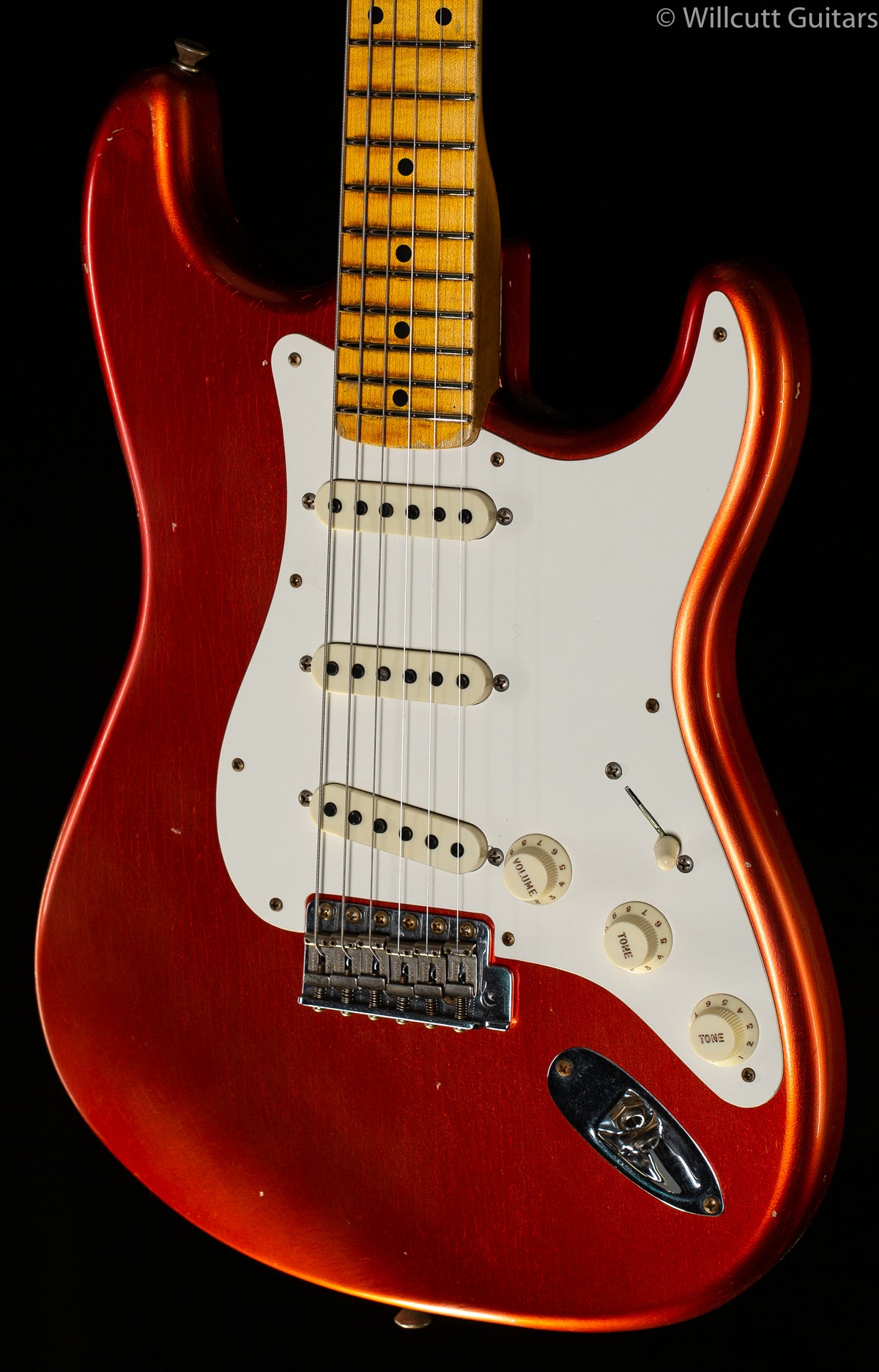 Fender Custom Shop '50s Dual Mag II Stratocaster Journeyman Relic Faded Aged Melon Candy Metallic