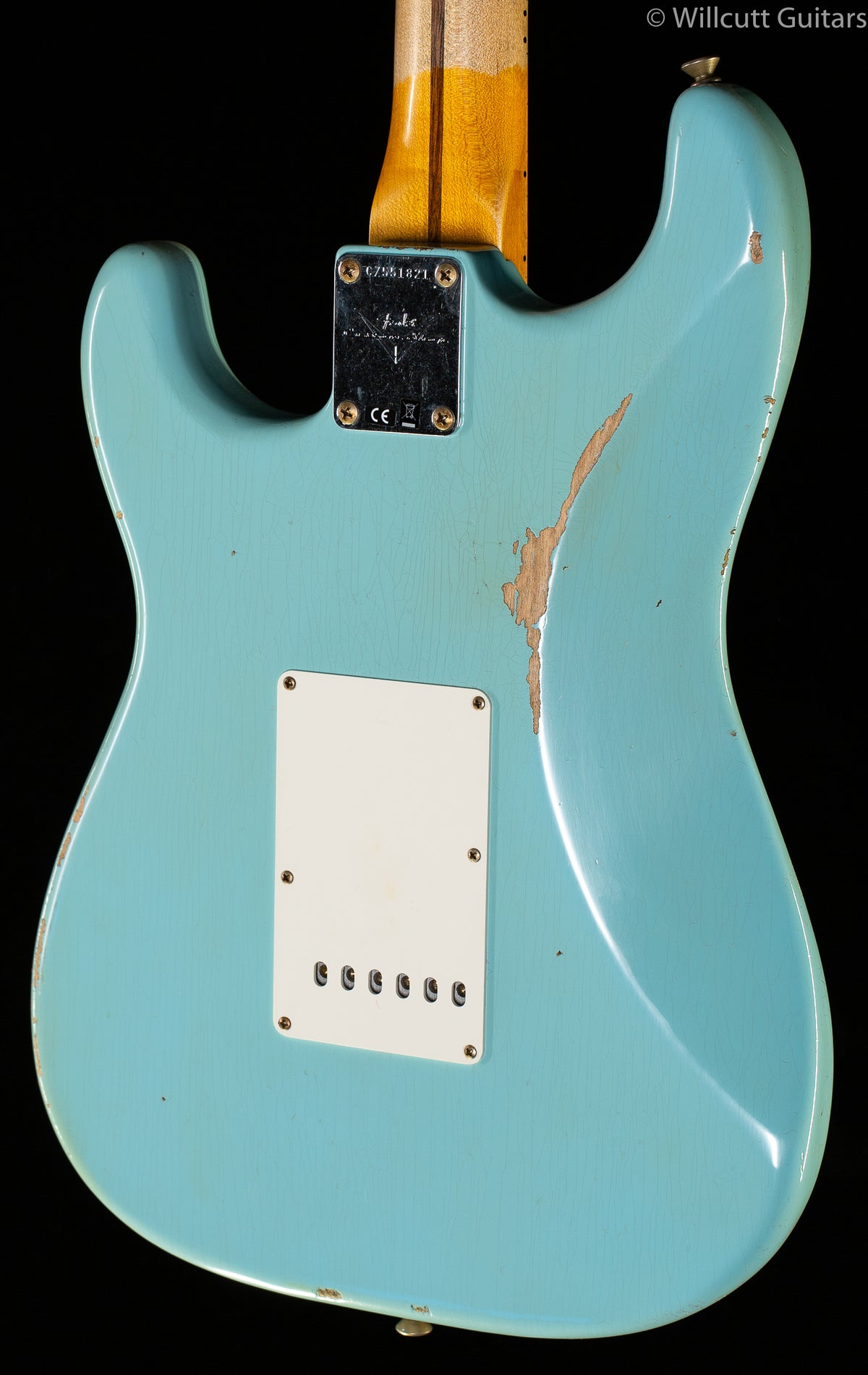 Fender Custom Shop 1957 Stratocaster Relic Maple Fingerboard Faded Aged Daphne Blue
