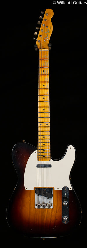 Fender Custom Shop 1955 Telecaster Journeyman Relic Maple Fingerboard Wide Fade 2-Color Sunburst
