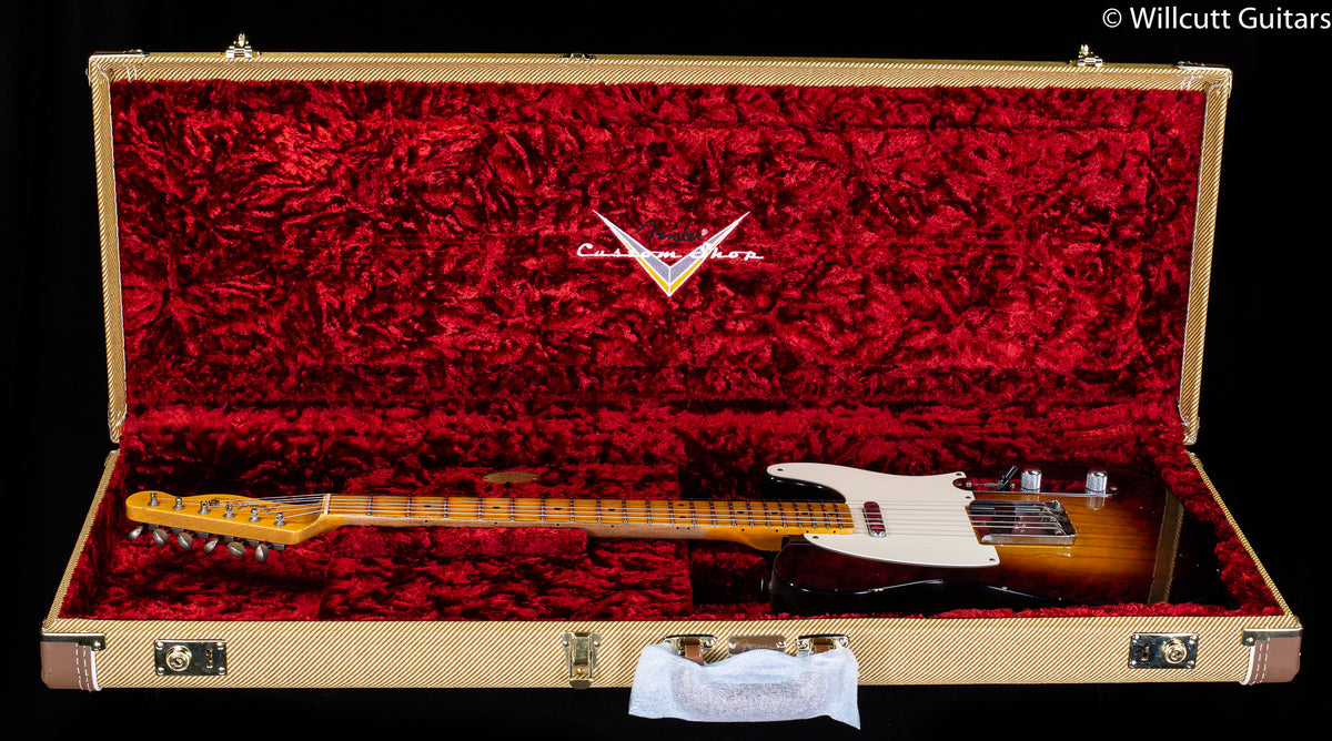 Fender Custom Shop 1955 Telecaster Journeyman Relic Maple Fingerboard Wide Fade 2-Color Sunburst