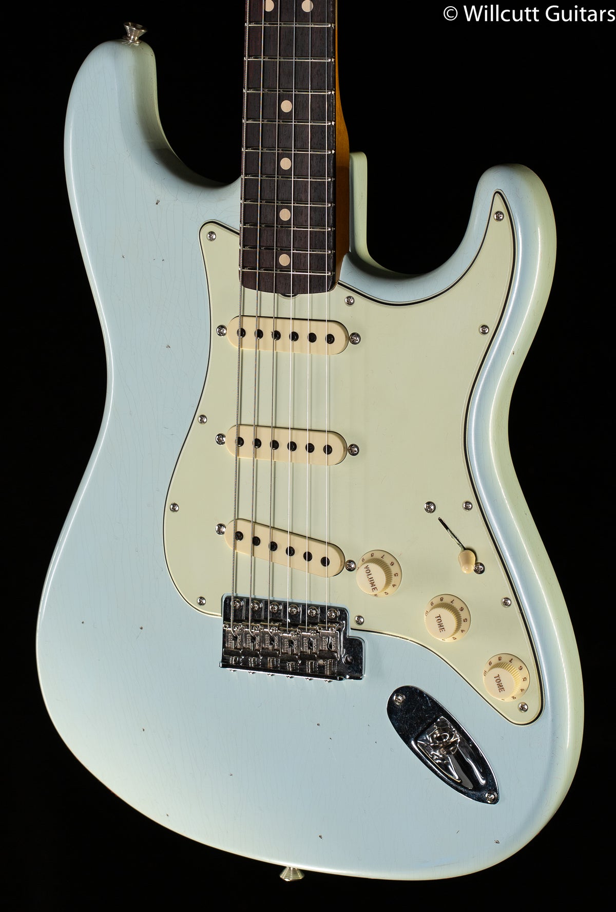 Fender Custom Shop 1963 Stratocaster Journeyman Relic with Closet Classic Hardware Rosewood Fingerboard Super Faded Aged Sonic Blue