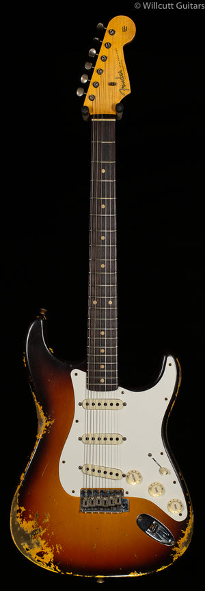 Fender Custom Shop 1959 Stratocaster Heavy Relic Rosewood Fingerboard Faded Aged Chocolate 3-Color Sunburst