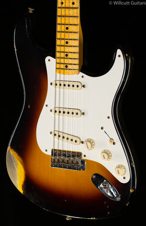Fender Custom Shop '57 Stratocaster Relic Wide-Fade 2-Color Sunburst Maple Fingerboard