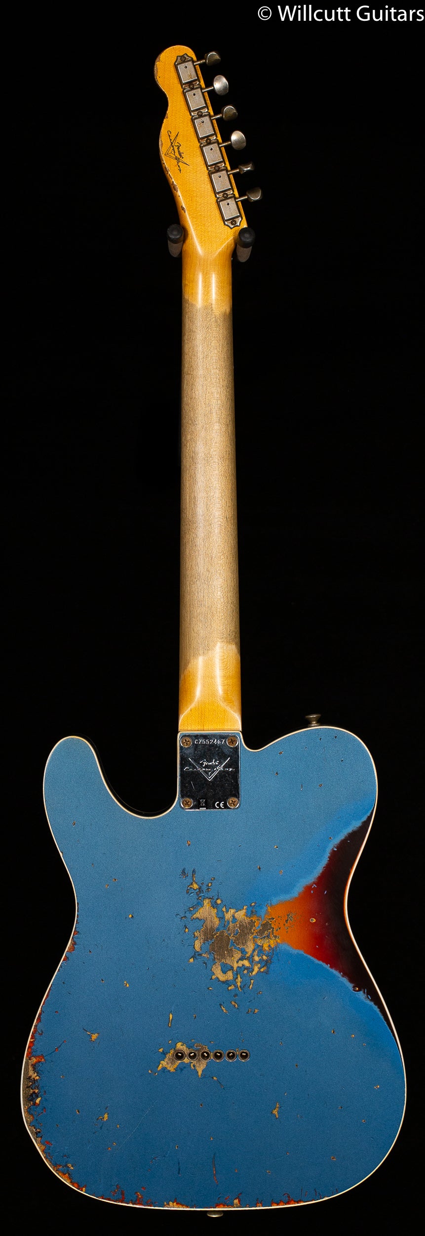 Fender Custom Shop 1960 Telecaster Custom Relic Aged Lake Placid Blue over Chocolate 3-Color Sunburst