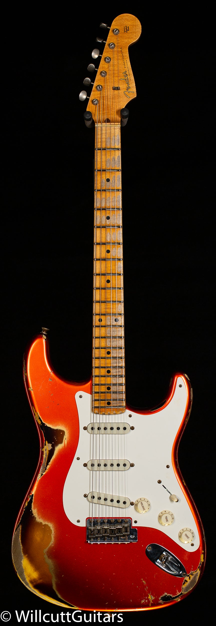 Fender Custom Shop Limited Edition 1956 Strat Heavy Relic Super Faded Aged Candy Apple Red over 2-Tone Sunburst