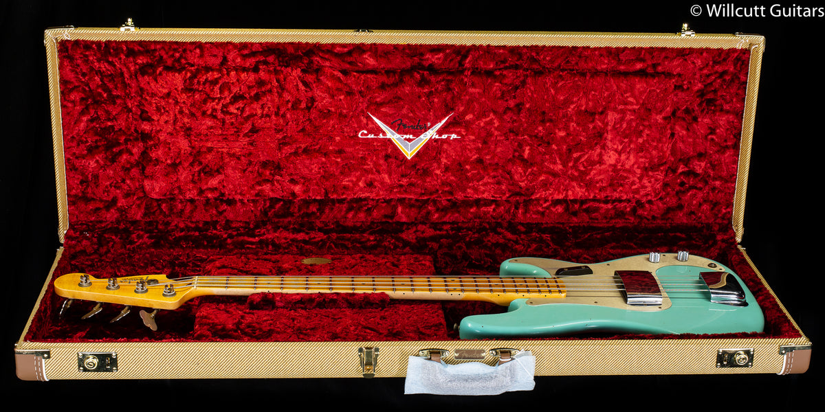 Fender Custom Shop 1959 Precision Bass Journeyman Relic Faded Aged Seafoam Green Bass Guitar (756)