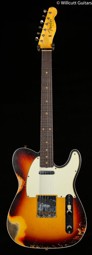 Fender Custom Shop 1960 Telecaster Custom Heavy Relic Aged Chocolate 3-Color Sunburst