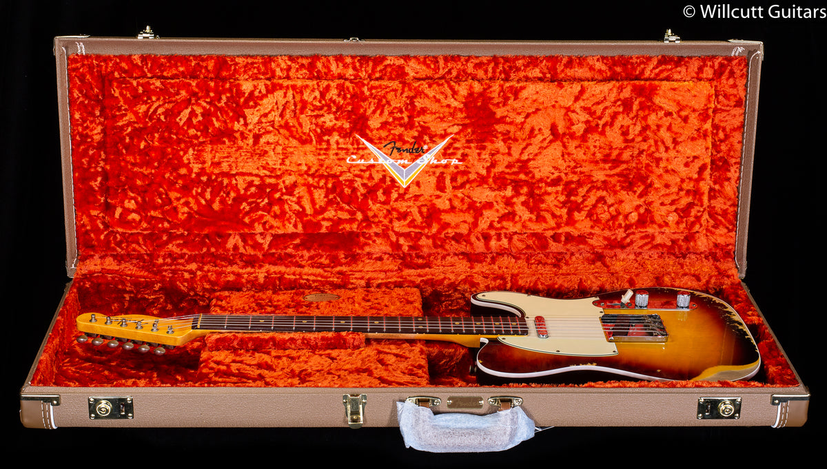 Fender Custom Shop 1960 Telecaster Custom Heavy Relic Aged Chocolate 3-Color Sunburst