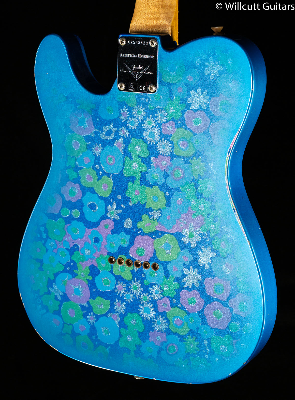 Fender Custom Shop Limited Edition 1972 Thinline Telecaster Relic Aged Blue Flower