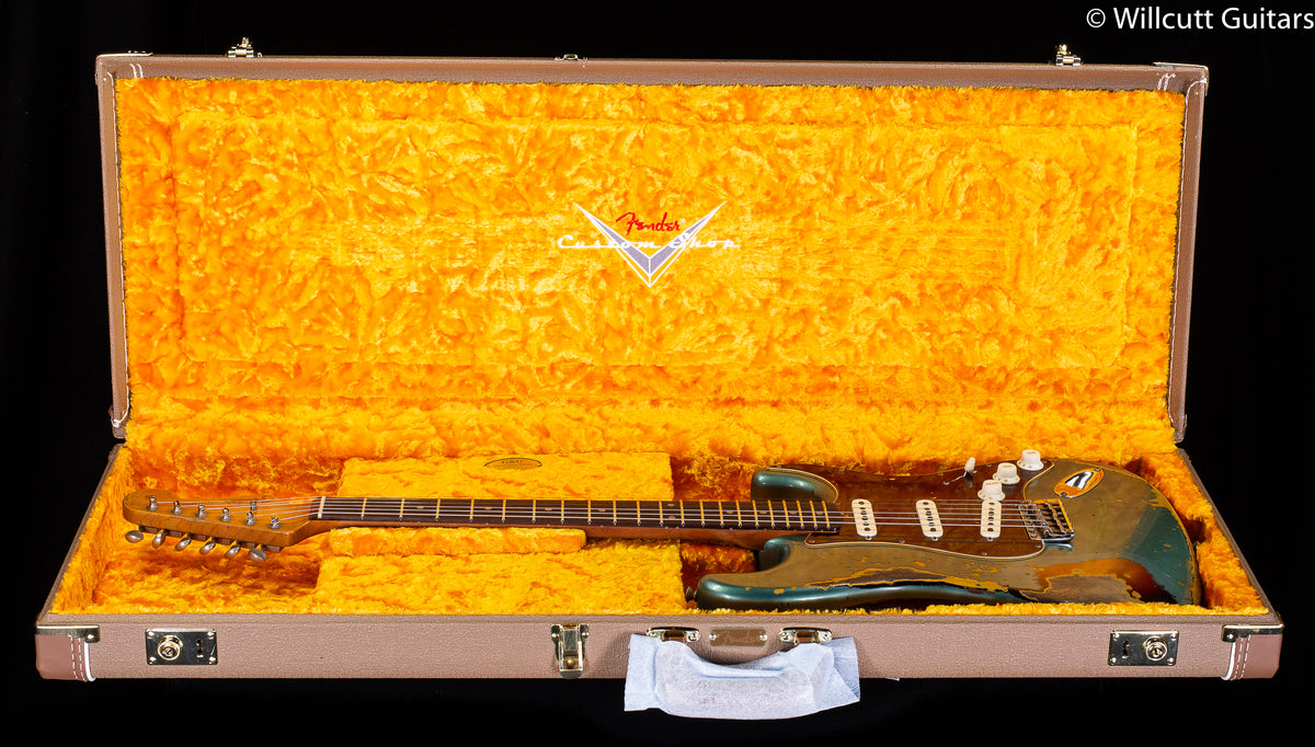 Fender Custom Shop LTD Roasted 1961 Strat Heavy Relic Sherwood  Green Metallic/3 Color Sunburst