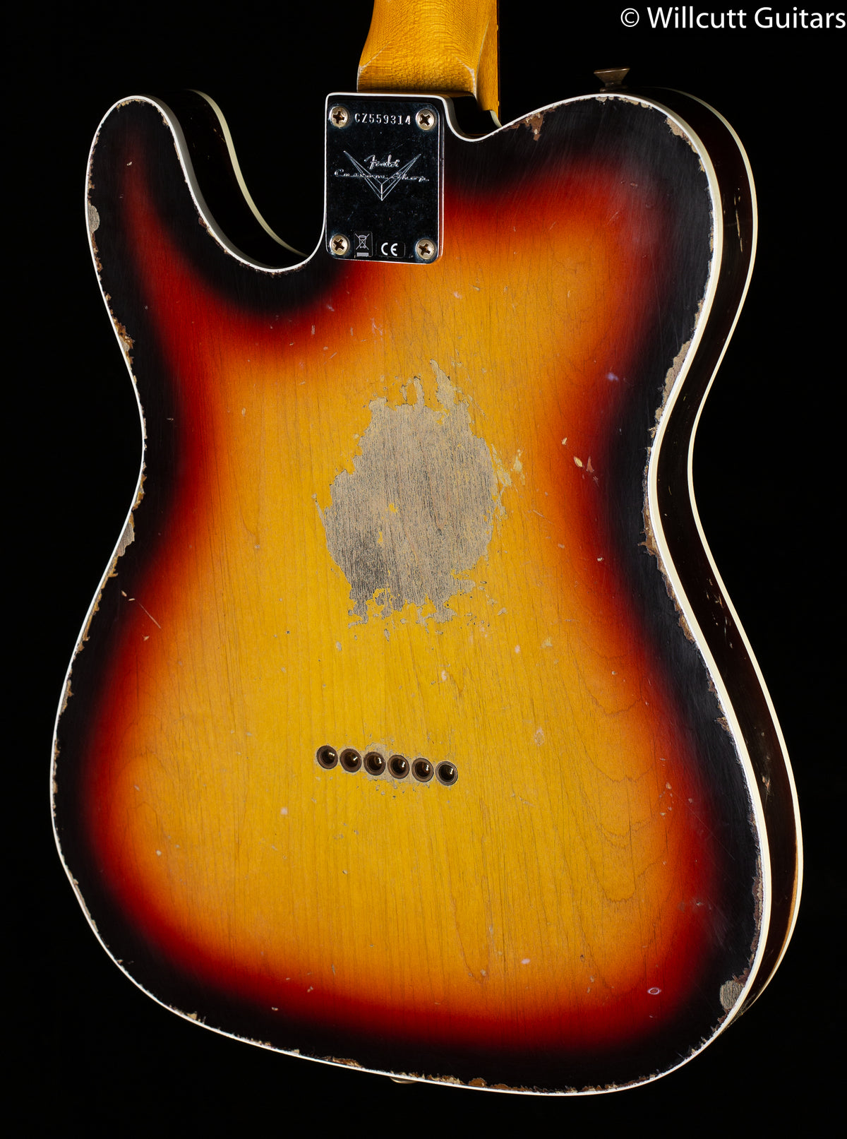 Fender Custom Shop 1960 Telecaster Custom Heavy Relic Chocolate 3-Color Sunburst (314)