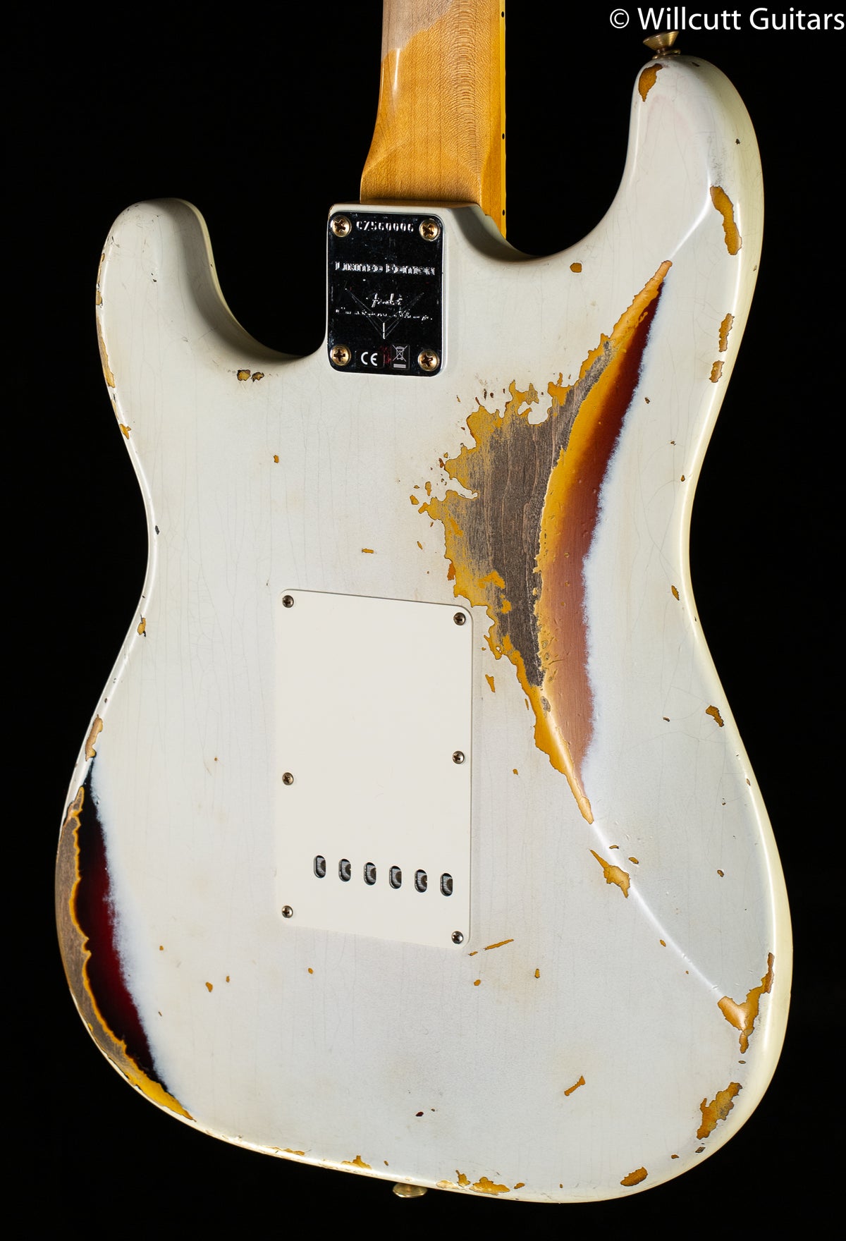 Fender Custom Shop Limited Edition 1967 Stratocaster Heavy Relic Aged Olympic White/ 3-Color Sunburst (006)