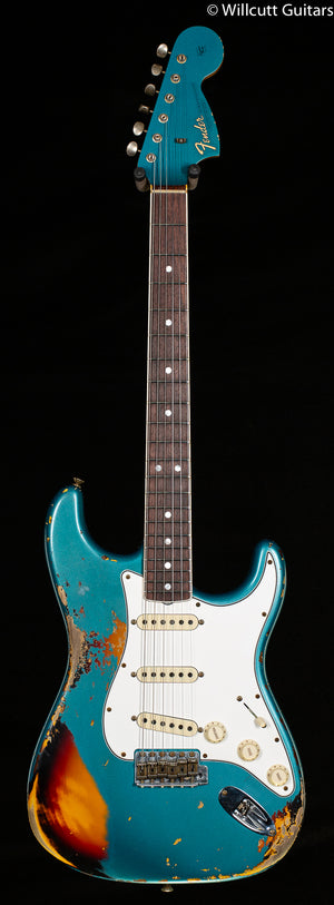 Fender Custom Shop LIMITED EDITION 1967 STRATOCASTER® HEAVY RELIC® AGED OCEAN TURQUOISE OVER 3-COLOR SUNBURST (057)