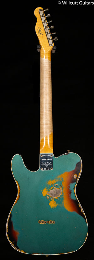 Fender Custom Shop LTD 1960 Telecaster Custom Heavy Relic Aged Sherwood Green/3-Tone Sunburst