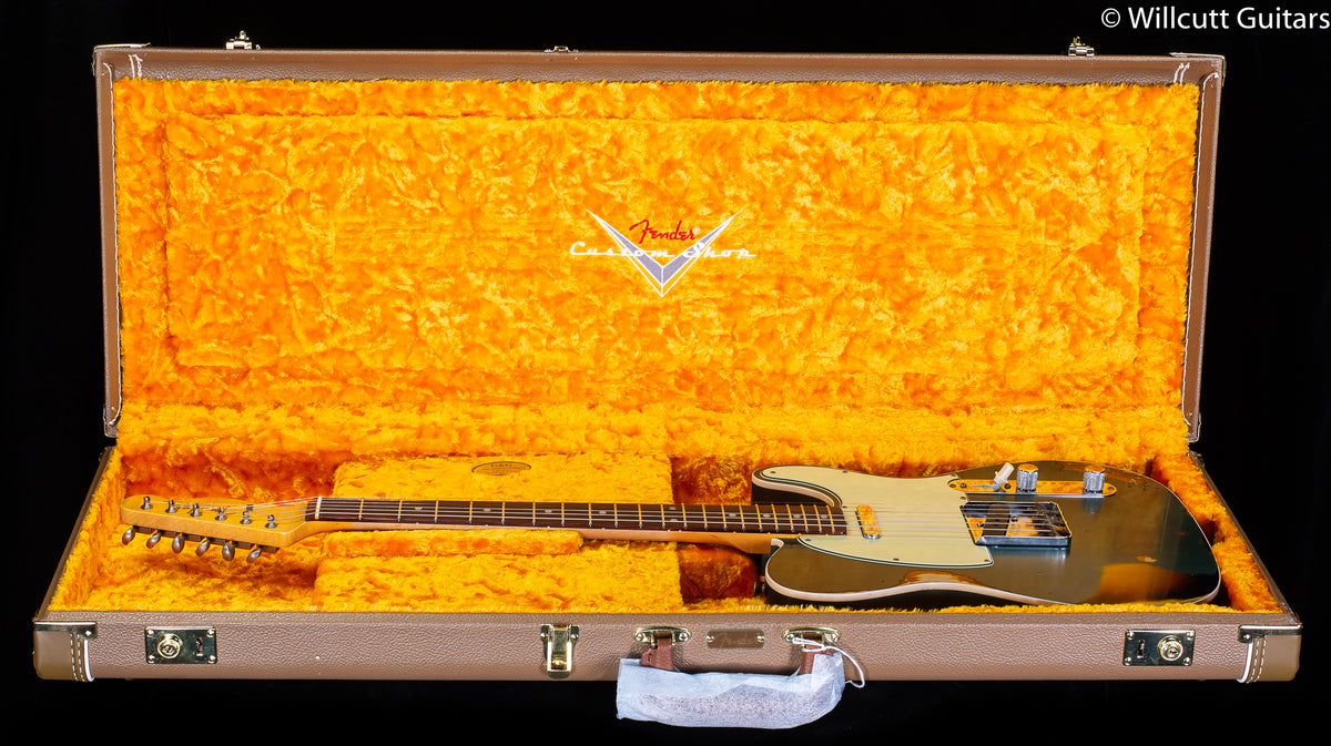 Fender Custom Shop LTD 1960 Telecaster Custom Heavy Relic Aged Sherwood Green/3-Tone Sunburst (407)