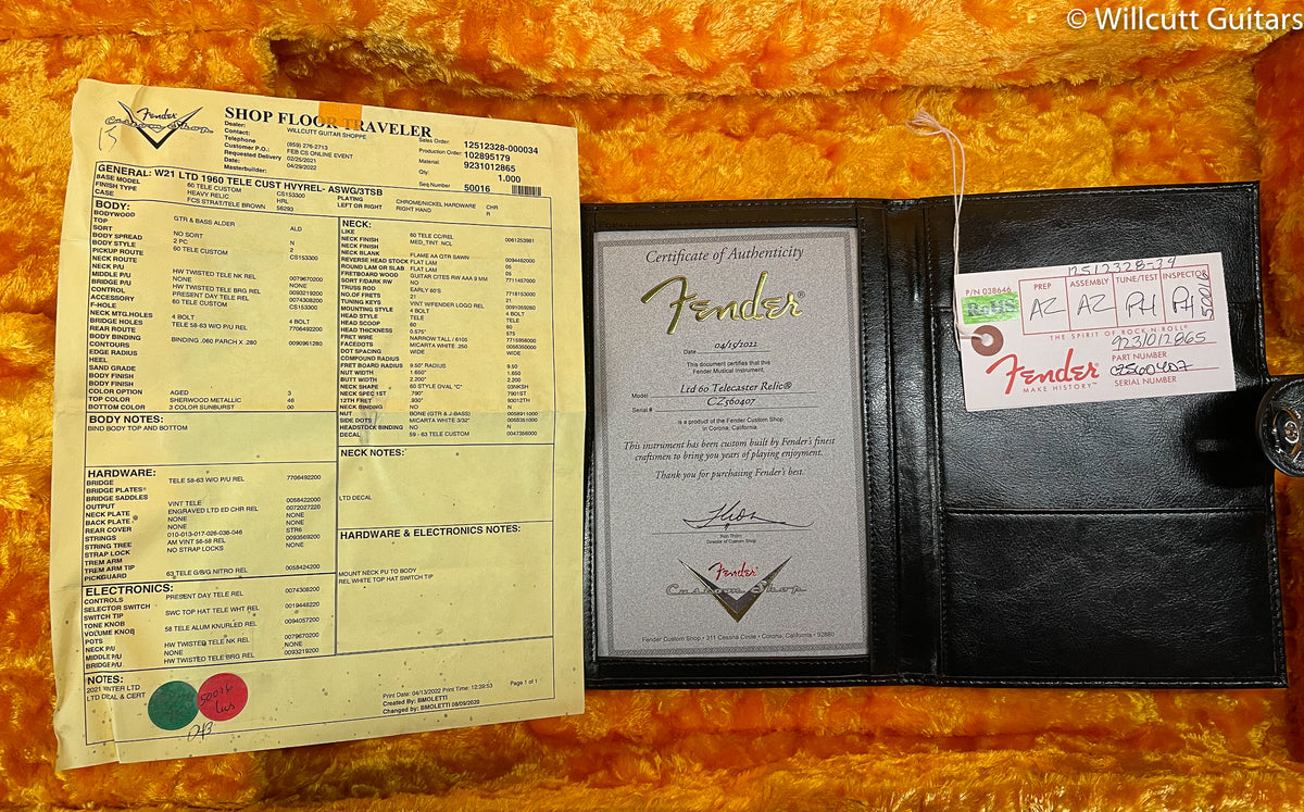 Fender Custom Shop LTD 1960 Telecaster Custom Heavy Relic Aged Sherwood Green/3-Tone Sunburst (407)