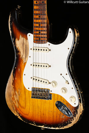 Fender Custom Shop Limited Edition Red Hot Strat Super Heavy Relic Faded Aged Chocolate 3-Color Sunburst (508)