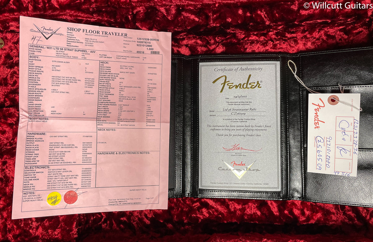 Fender Custom Shop Limited Edition &#39;56 Stratocaster Super Heavy Relic Aged India Ivory (509)