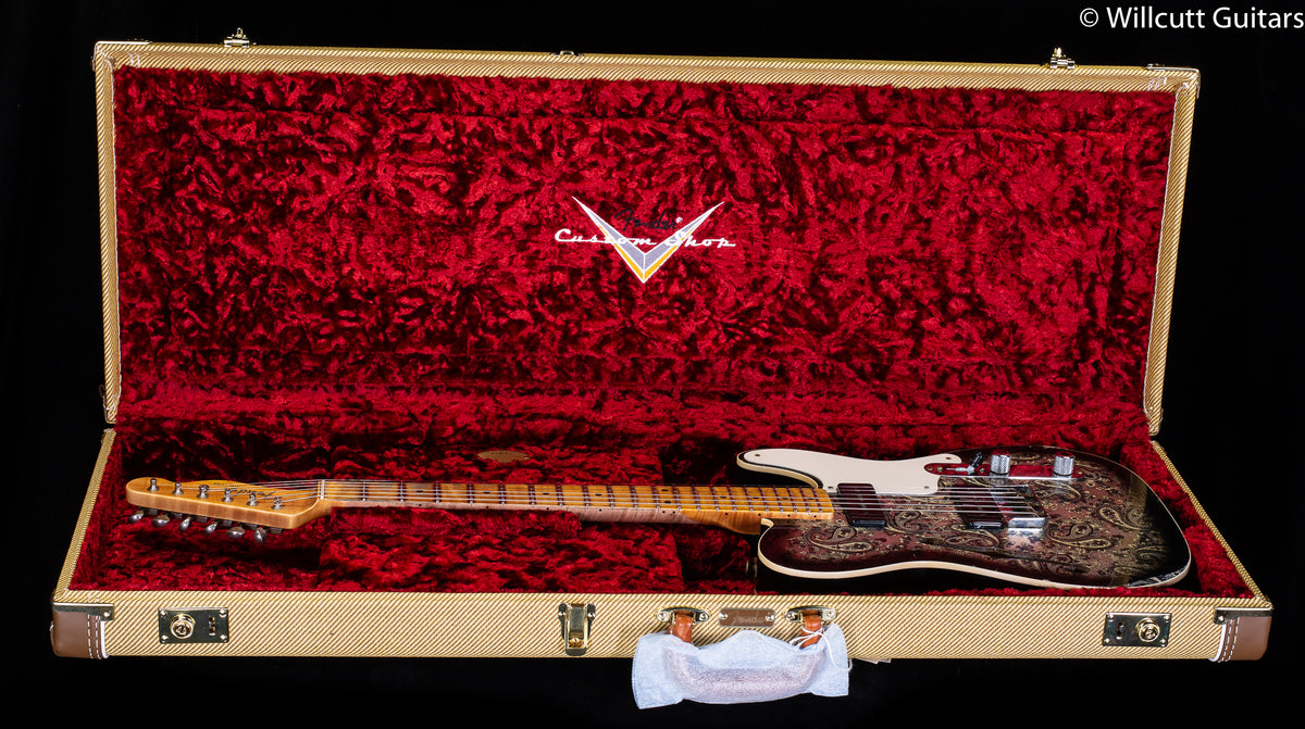Fender Custom Shop LTD Dual P90 Telecaster Black Paisley Relic