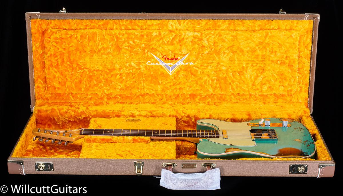 Fender Custom Shop Ltd  '60 Tele Custom Heavy Relic Aged Seafoam Green/3-color Sunburst