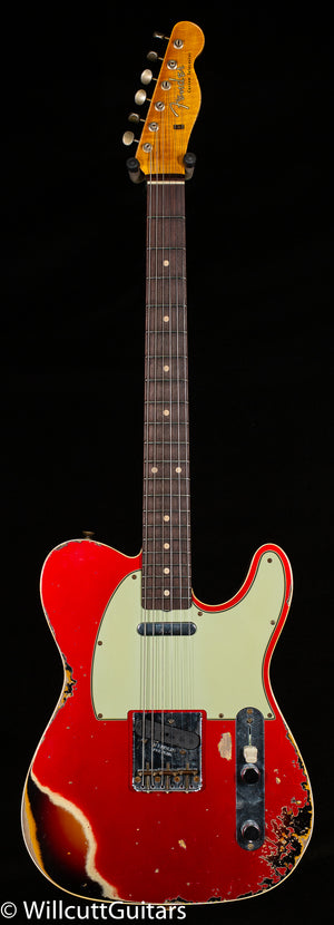 Fender Custom Shop LTD Edition 1960 Telecaster Heavy Relic Aged Candy Apple Red/3-Tone Sunburst (582)