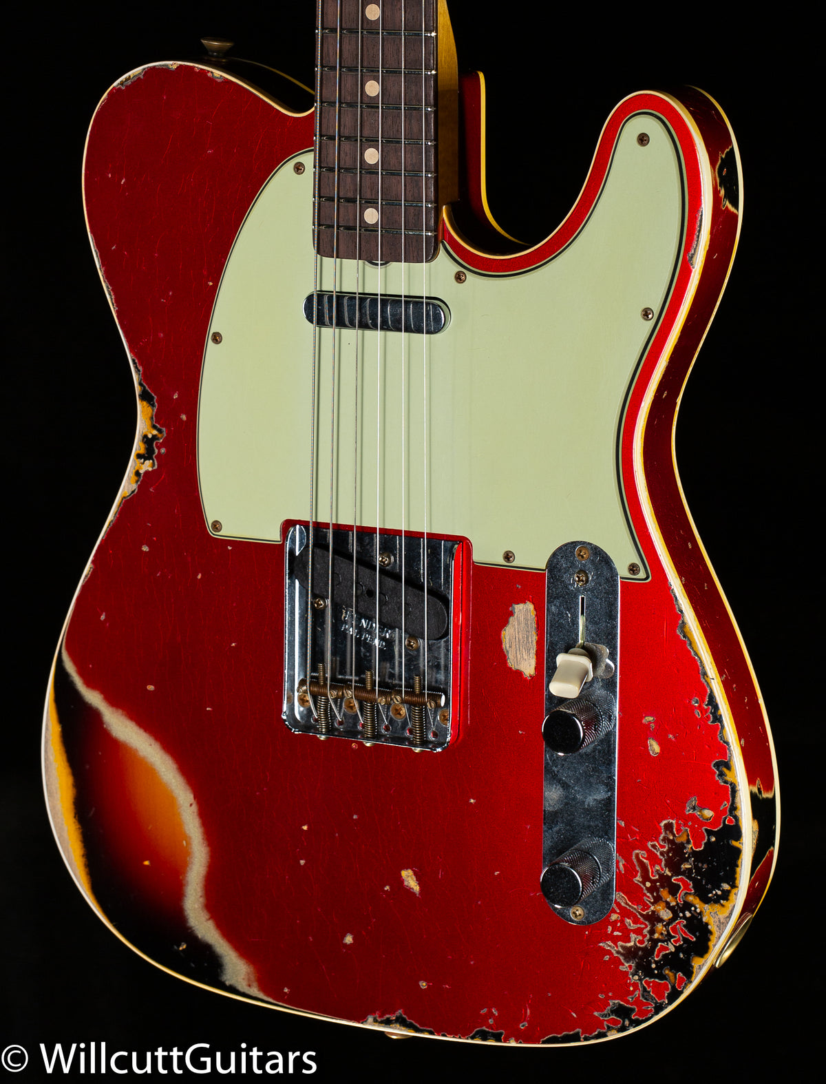 Fender Custom Shop LTD Edition 1960 Telecaster Heavy Relic Aged Candy Apple Red/3-Tone Sunburst (582)