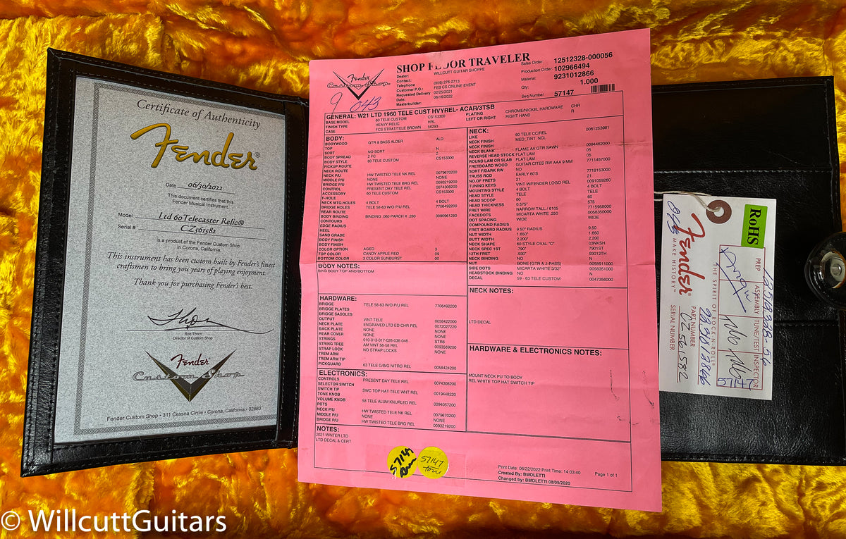 Fender Custom Shop LTD Edition 1960 Telecaster Heavy Relic Aged Candy Apple Red/3-Tone Sunburst (582)