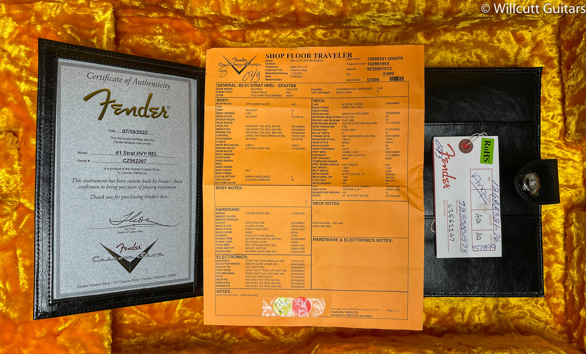 Fender Custom Shop 1961 Stratocaster Heavy Relic Super Faded Aged 3-Color Sunburst (267)