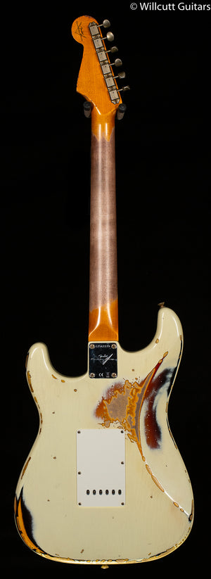 Fender Custom Shop 1961 Stratocaster Heavy Relic Aged Vintage White/3-Color Sunburst (273)