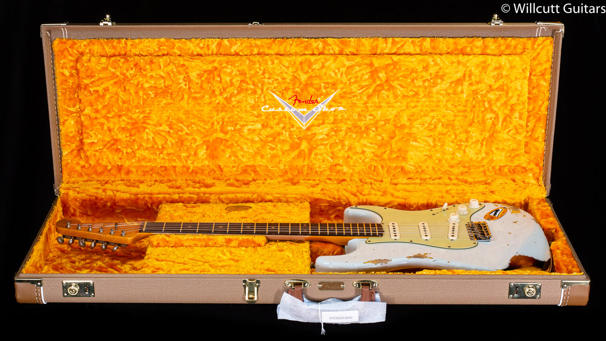 Fender Custom Shop 1961 Stratocaster Heavy Relic Super Faded Aged Sonic Blue/3-Color Sunburst (450)
