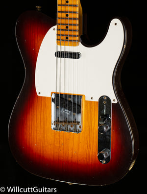 Fender Custom Shop 1958 Telecaster Journeyman Relic Wide-fade 3-color Sunburst (542)