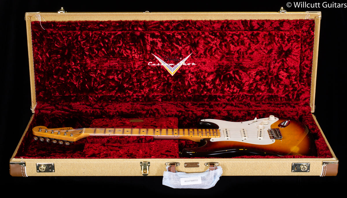 Fender Custom Shop 1958 Stratocaster Relic Faded Aged Chocolate 3-Color Sunburst (571)