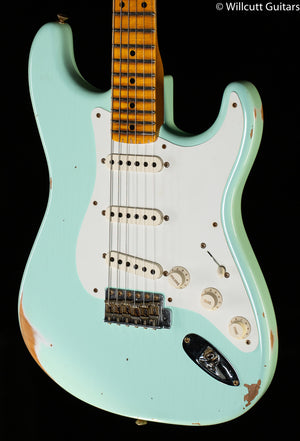 Fender Custom Shop 1958 Stratocaster Relic Super Faded Aged Surf Green (650)