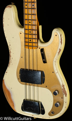 Fender Custom Shop 1958 Precision Bass Heavy Relic Vintage White (929)