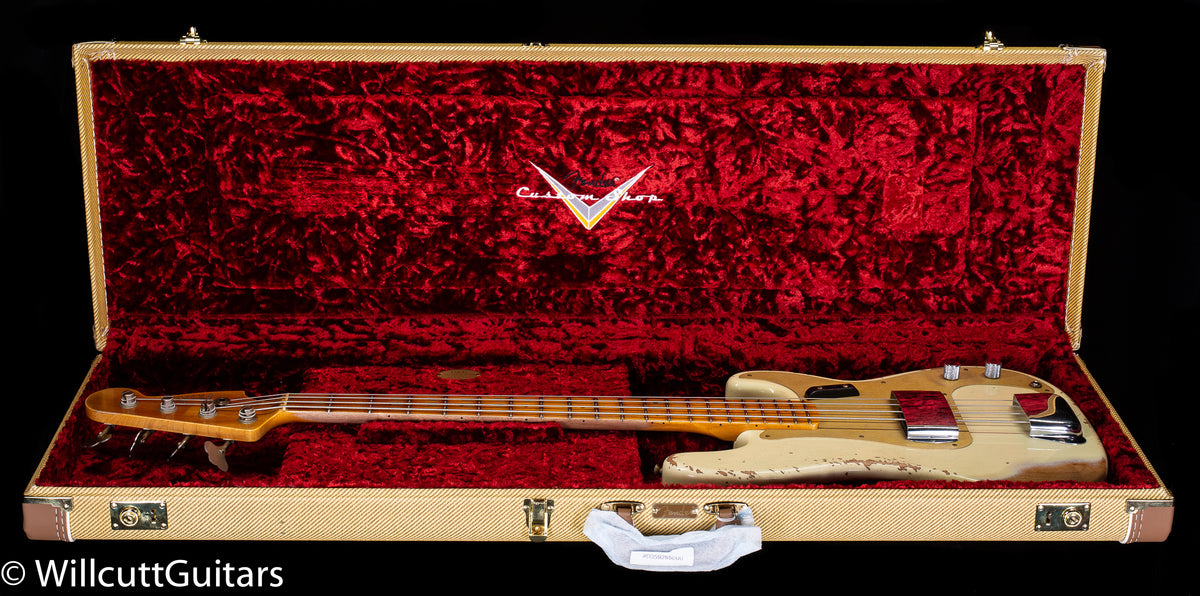 Fender Custom Shop 1958 Precision Bass Heavy Relic Vintage White (929)