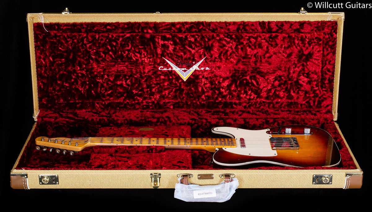 Fender Custom Shop 1959 Telecaster Custom Relic Wide-Fade Chocolate Sunburst (062)