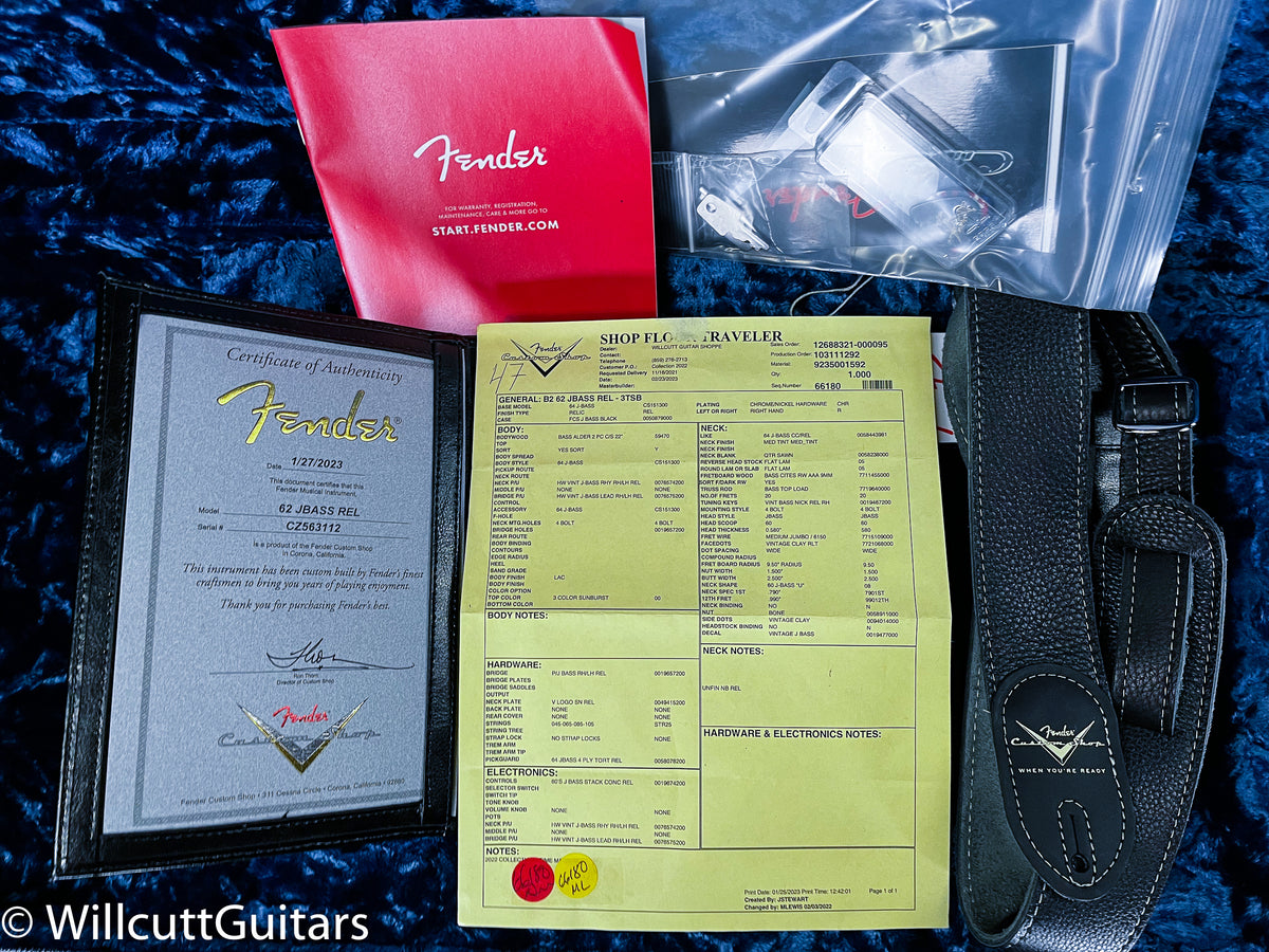 Fender Custom Shop 1962 Jazz Bass Relic 3-Tone Sunburst (112)