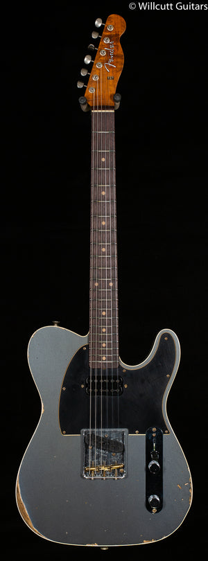 Fender Custom Shop Limited Edition HS Tele Custom Relic Aged Charcoal Frost Metallic (174)