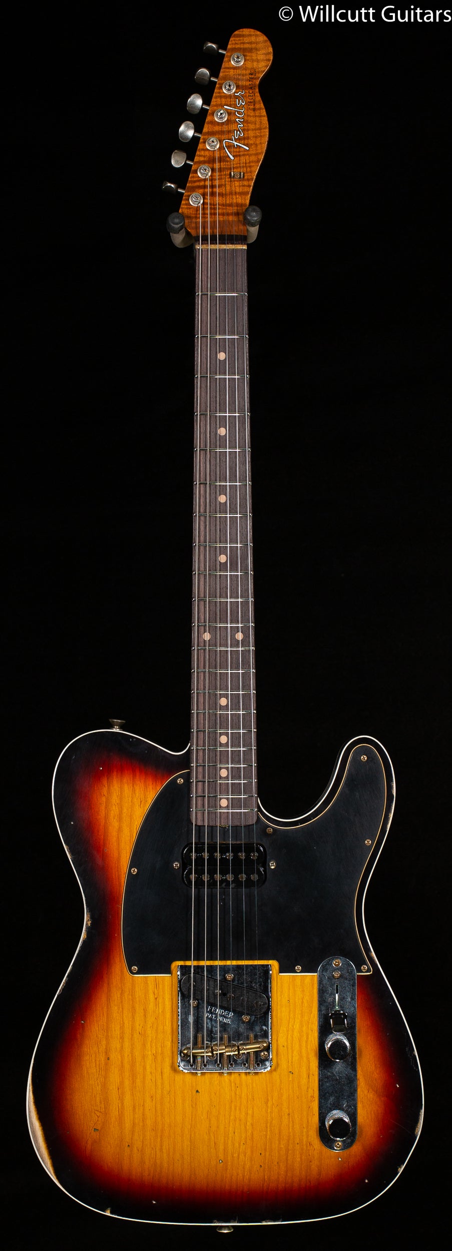 Tele Pickguard Fender Telecaster Sunburst Black Pickguard