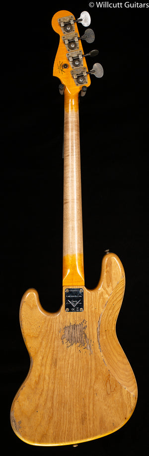 Fender Custom Shop Limited Edition Custom Jazz Bass Heavy Relic Round-Lam Rosewood Fingerboard Aged Natural (490)