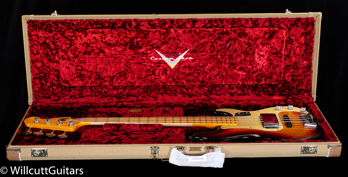 Fender Custom Shop Limited Edition 1959 Precision Bass Special Relic, Quartersawn Maple Neck, Chocolate 3-Color Sunburst (010)