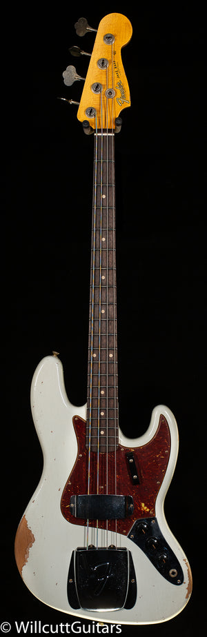 Fender Custom Shop 1961 Jazz Bass Heavy Relic Aged Olympic White (542)