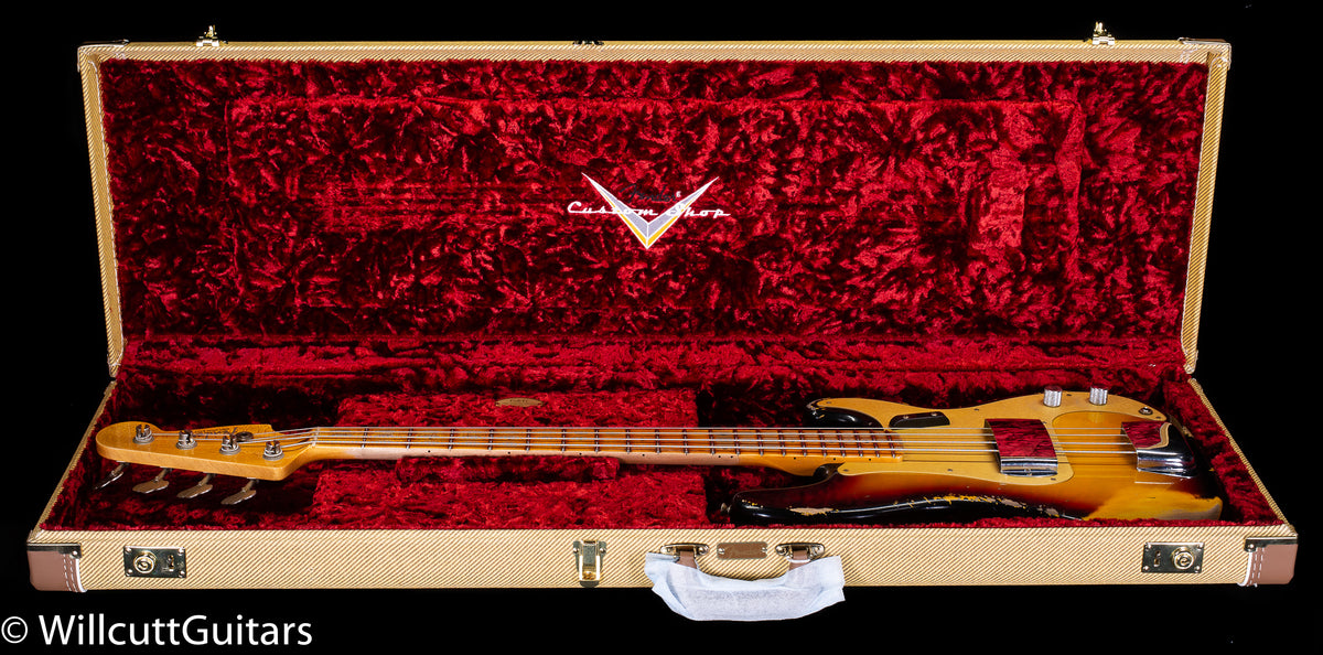 Fender Custom Shop 1958 Precision Bass Heavy Relic 3-Tone Sunburst (339)