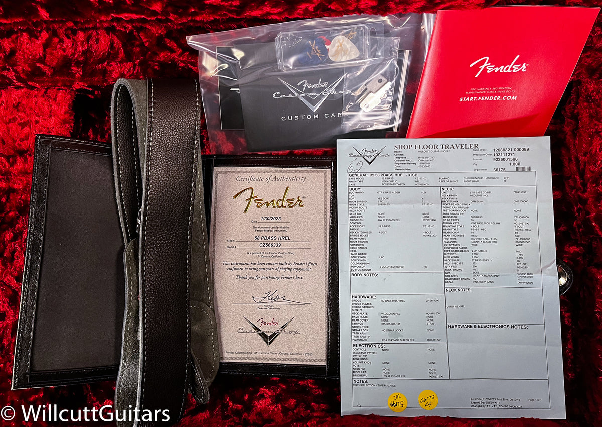 Fender Custom Shop 1958 Precision Bass Heavy Relic 3-Tone Sunburst (339)