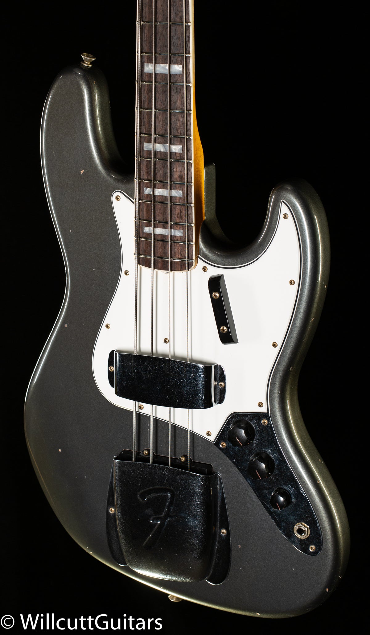 Fender Custom Shop LTD 1966 Jazz Bass Journeyman Relic Aged Charcoal Frost Metallic (726)