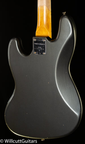 Fender Custom Shop LTD 1966 Jazz Bass Journeyman Relic Aged Charcoal Frost Metallic (726)