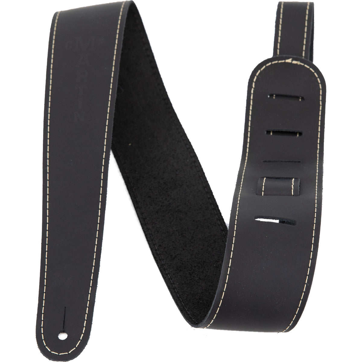 Martin Strap, Leather, Slim, Black