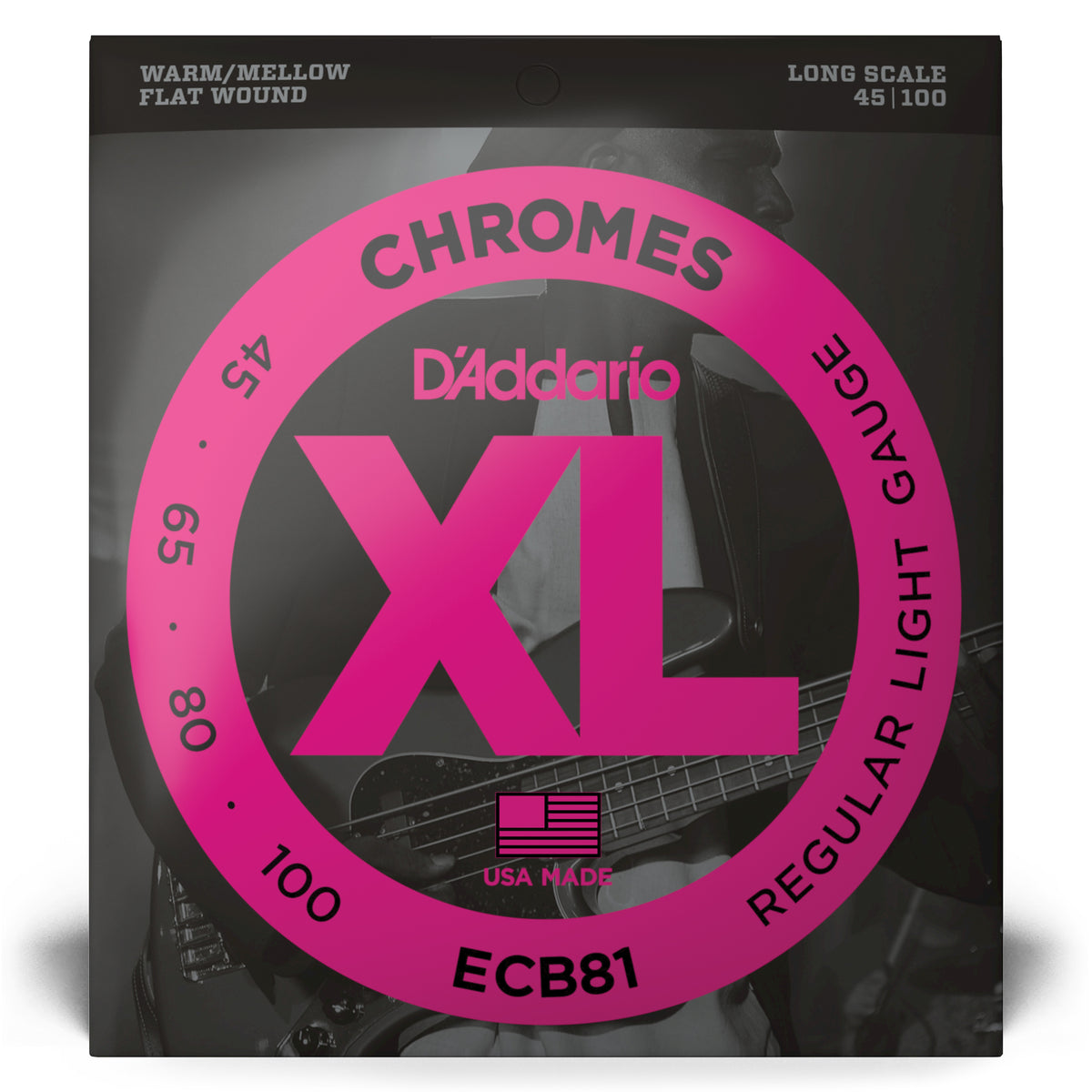 D&#39;Addario ECB81 45-100 Light, Long Scale, XL Chromes