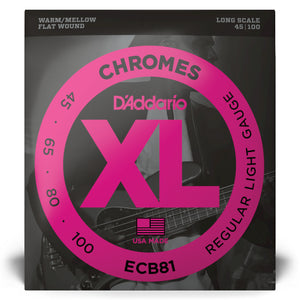 D'Addario ECB81 45-100 Light, Long Scale, XL Chromes