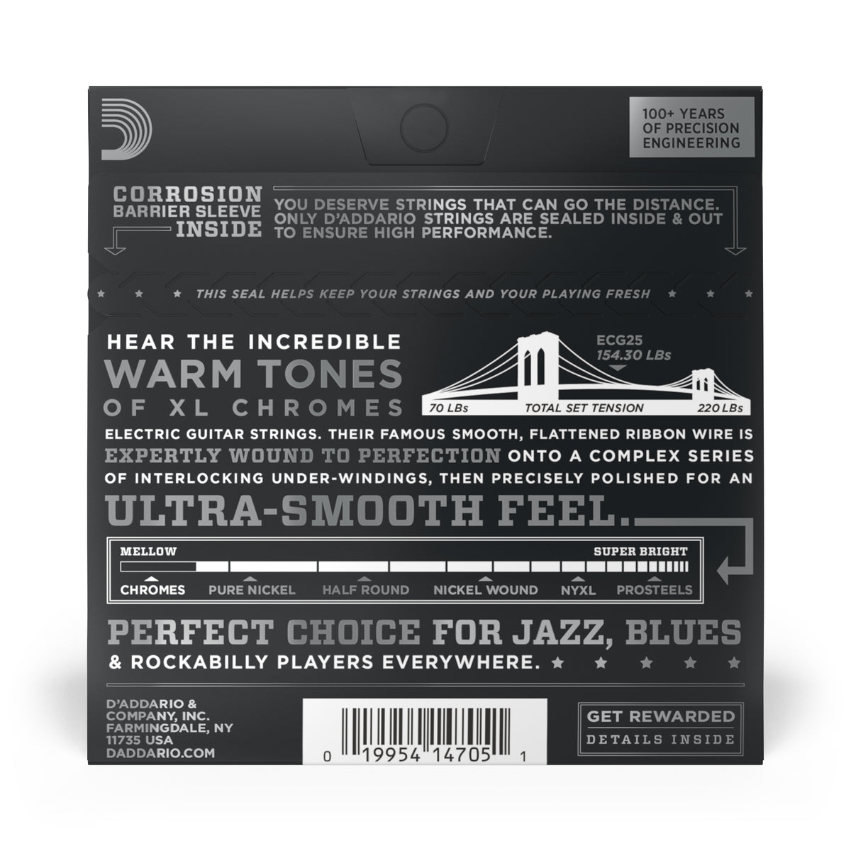 D&#39;Addario ECG25 12-52 Light, XL Chromes